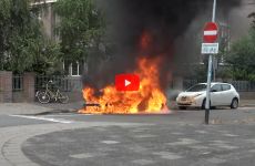 moeder ontkomt elektrische auto brand groningen